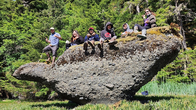 group photo at the Angoon Conservation
